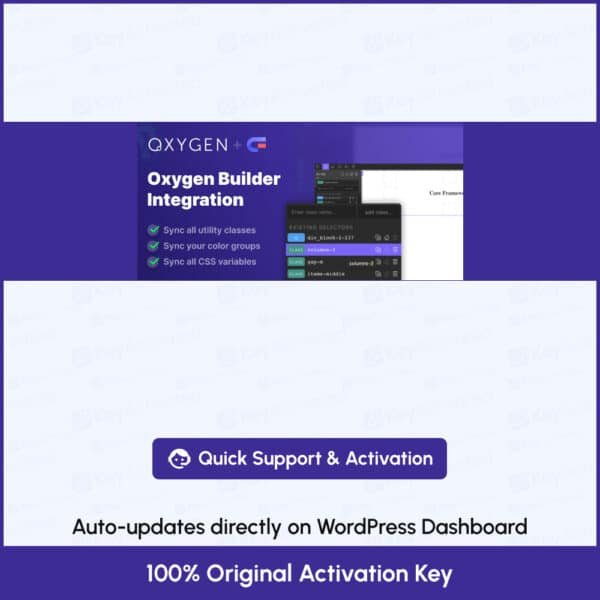 Core Framework Oxygen Builder Integration Activation with Original License Key